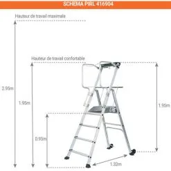 Budget ? CENTAURE PIRL Porte-Colis 3 Marches - Hauteur De Travail Max. 2.70m - 416903 ✔️ -CENTAURE Soldes 10519243 3
