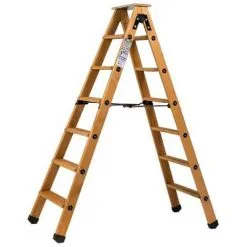 Remise ? Escabeau Double Accès Bois 2x6 Marches + Tablette CENTAURE - 483606 ⭐