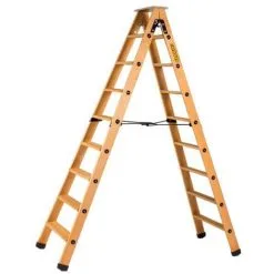 De gros ⭐ Escabeau Double Accès Bois 2x8 Marches + Tablette CENTAURE - 483608 ?