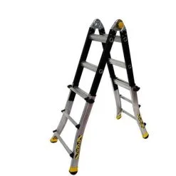 Promo ? Centaure - Echelle Télescopique Pliante 4x4 Barreaux Hauteur 4,10 M - TT4 ?