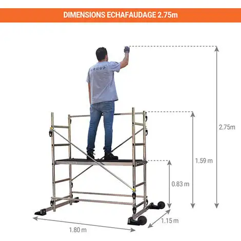 Budget ? CENTAURE Echafaudage Domestique - Hauteur De Travail Maximale De 6.65m - 238703/347705 ✨ 6 Budget ? CENTAURE Echafaudage Domestique - Hauteur De Travail Maximale De 6.65m - 238703/347705 ✨ – Image 4