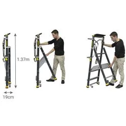 Meilleur prix ? CENTAURE Escabeau Mise En Rayon - Hauteur De Travail Max. 2.25m - 414901 ? -CENTAURE Soldes 3106171 3