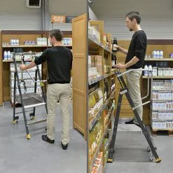 Meilleur prix ? CENTAURE Escabeau Mise En Rayon - Hauteur De Travail Max. 2.25m - 414901 ? -CENTAURE Soldes 3106171 4