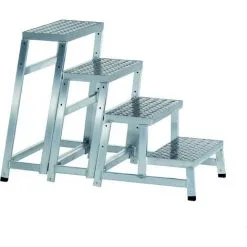 Remise ✨ Centaure Marchepied Industriel Modulaire MODULO STEP 4 Marches - Hauteur De Travail 2,80m ?