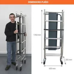 Acheter ? CENTAURE Echafaudage Pliant - Longueur Plateau 1.10m - 417801 ? -CENTAURE Soldes 35971791 3