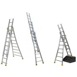 De gros ⌛ CENTAURE Echelle Transformable 3 Plans - Longueur Pliée 2.75m. / Dépliée 5.90m Et 4.42m En Position Escabeau. - 510309 ? -CENTAURE Soldes 36334099 4