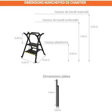 Sortie ? CENTAURE Marchepied Pliant - 2 Marches - 450902 ? 4 Sortie ? CENTAURE Marchepied Pliant - 2 Marches - 450902 ? – Image 2