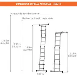 Nouveau ? CENTAURE Echelle Articulée: Longueur D'échelle Jusqu'à 3.40m - 450711 ✔️ -CENTAURE Soldes 5034522 2