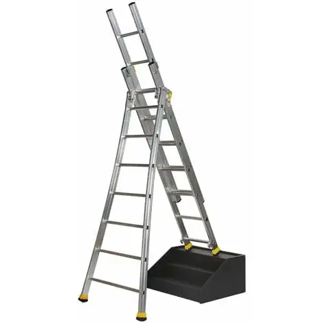 Le moins cher ? Centaure Echelle Transformable 3 Plans T3 3m60/8m10 ✔️ 4 Le moins cher ? Centaure Echelle Transformable 3 Plans T3 3m60/8m10 ✔️ – Image 2